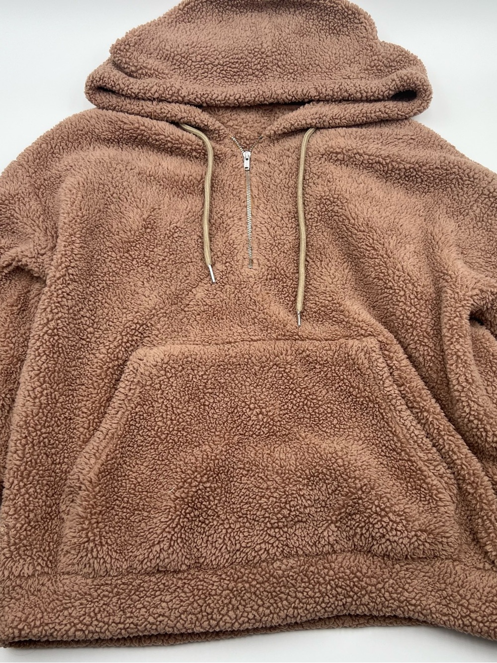 SUPER Soft Women’s Sherpa Hoodie Pullover - Brown